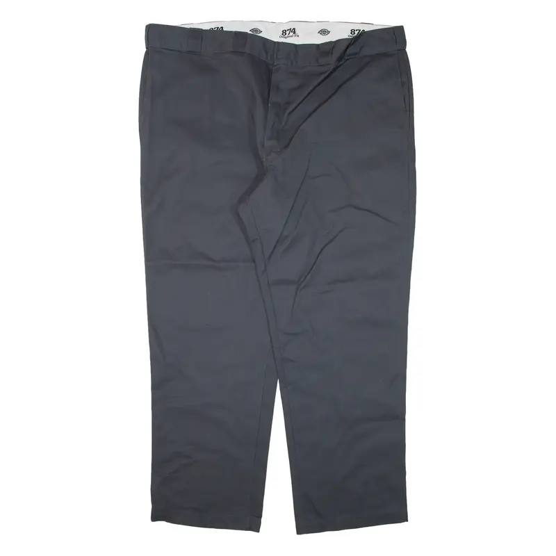 DICKIES 874 Workwear Mens Trousers Grey Regular Straight W46 L30