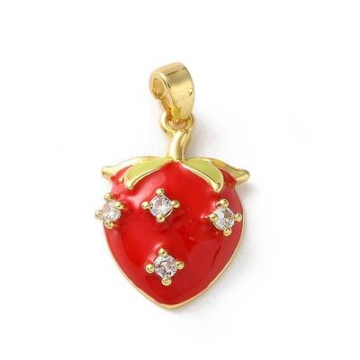 Brass Micro Pave Cubic Zirconia Pendants