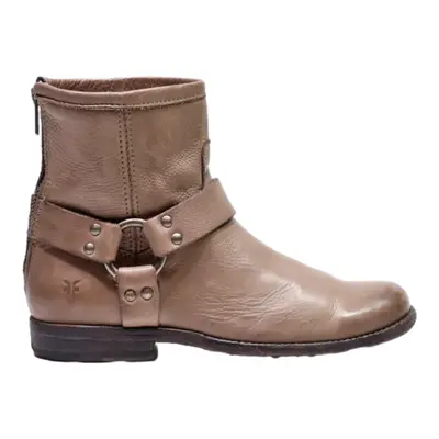 FRYE Ankle Boots Grey Leather Womens UK 4