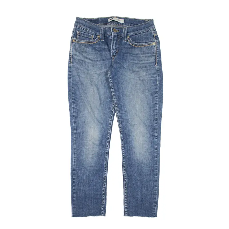 LEVI'S 524 Too Superlow Jeans Blue Denim Slim Skinny Stone Wash Womens W25 L25