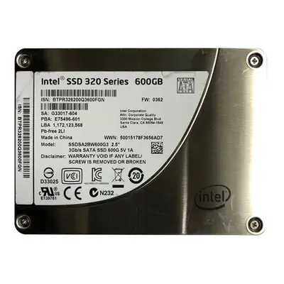 Intel SSDSA2BW600G3 | 320 600GB Multi-Level Cell SATA 3Gb/s 2.5-Inch Solid State Drive