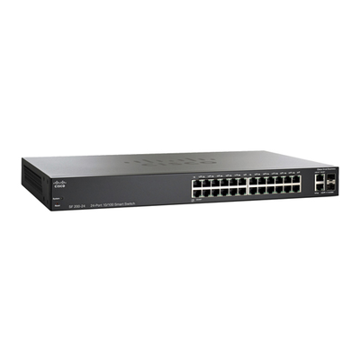 SLM224GT-EU Cisco 200 SF200-24 24 x Ports 10/100Base-TX + 2 x Ports Combo SFP (mini-GBIC) Layer 2 Managed Fast Ethernet Netwo...