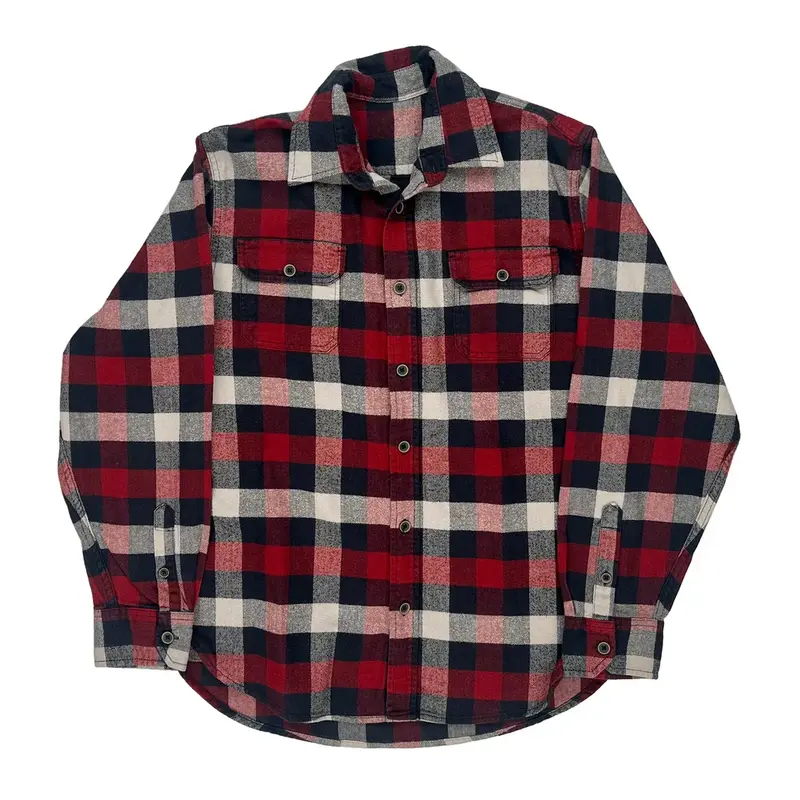 Unbranded Checked Flannel Shirt - Medium Black Cotton