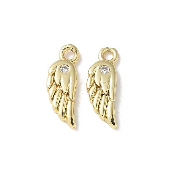 Brass Micro Pave Cubic Zirconia Charms