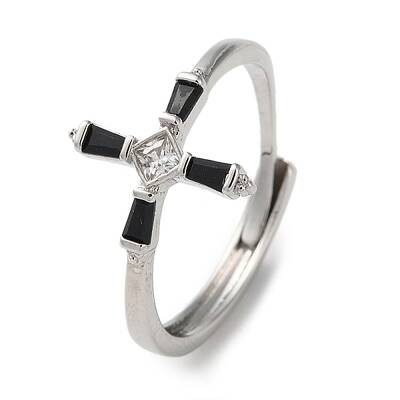Brass with Cubic Zirconia Adjustable Rings