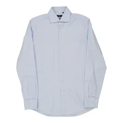 Hugo Boss Slim Fit Shirt - Large Blue Cotton
