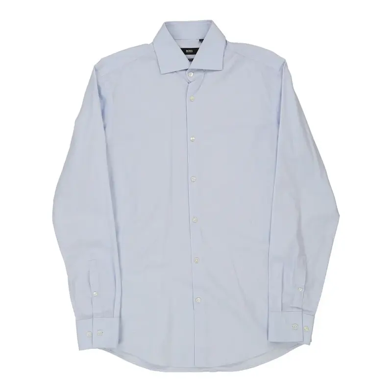 Hugo Boss Slim Fit Shirt - Large Blue Cotton