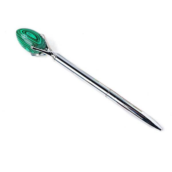 Synthetic Malachite Egg Ball-Point Pen