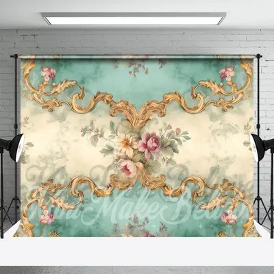Vintage Floral Pattern Fine Art Photoshoot Backdrop - Aperturee