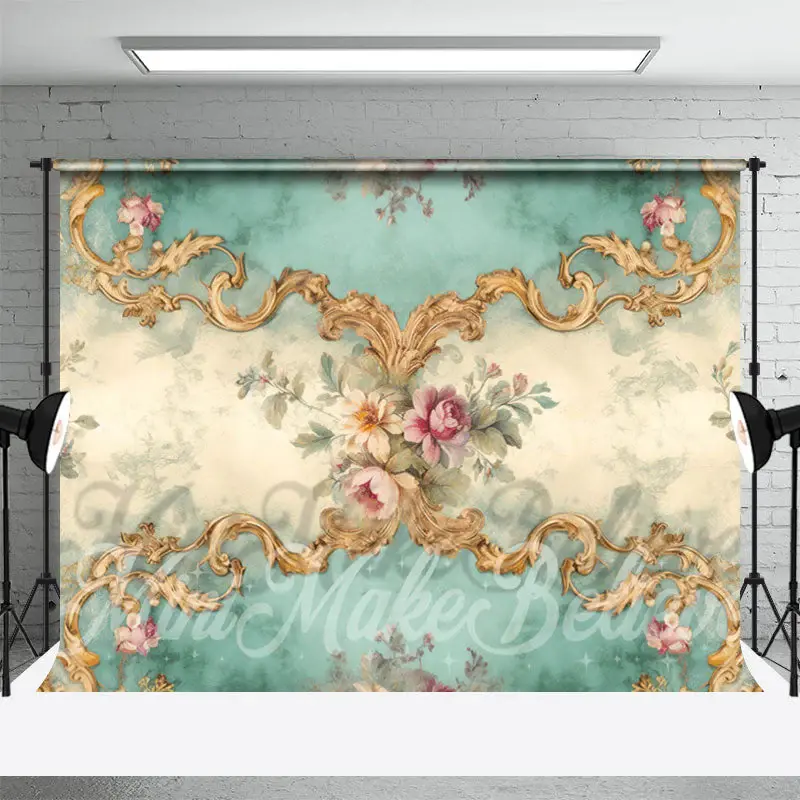 Vintage Floral Pattern Fine Art Photoshoot Backdrop - Aperturee