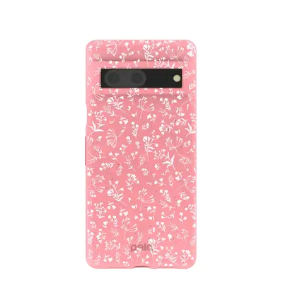 Bubblegum Pink Dreamy Meadow Google Pixel 7 Case