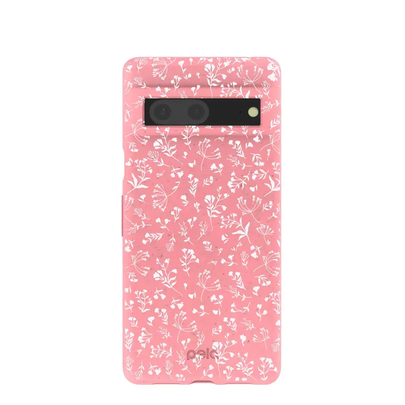 Bubblegum Pink Dreamy Meadow Google Pixel 7 Case