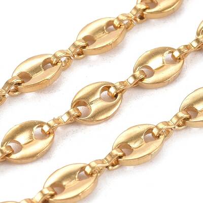 3.28 Feet PVD Vacuum Plating 304 Stainless Steel Coffee Bean Chains