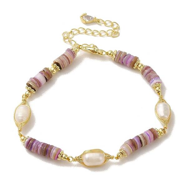 Natural Pearl & Shell Beaded Bracelets