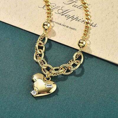 Brass Micro Pave Clear Cubic Zirconia Charm Bracelets