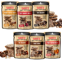 Classic Toffee Sampler Pack - Dave's Sweet Tooth Milk Chocolate Almond Toffee, Sweets & Snacks, Dessert Candy, Hand Crafted &...