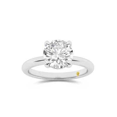 Fez Lab Grown Hidden Halo Round Diamond Engagement RIng | 10K White Gold 3 5/8 ct. tw.