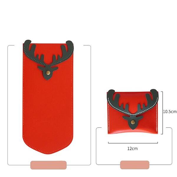 Christmas Deer PU Leather Card Holder Wallets Making Kits