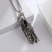 Death Skull Pendant Necklace, Trendy Hip-Hop Accessories for Men and Women, Sickle Death Halloween Party Accessories, Persona...
