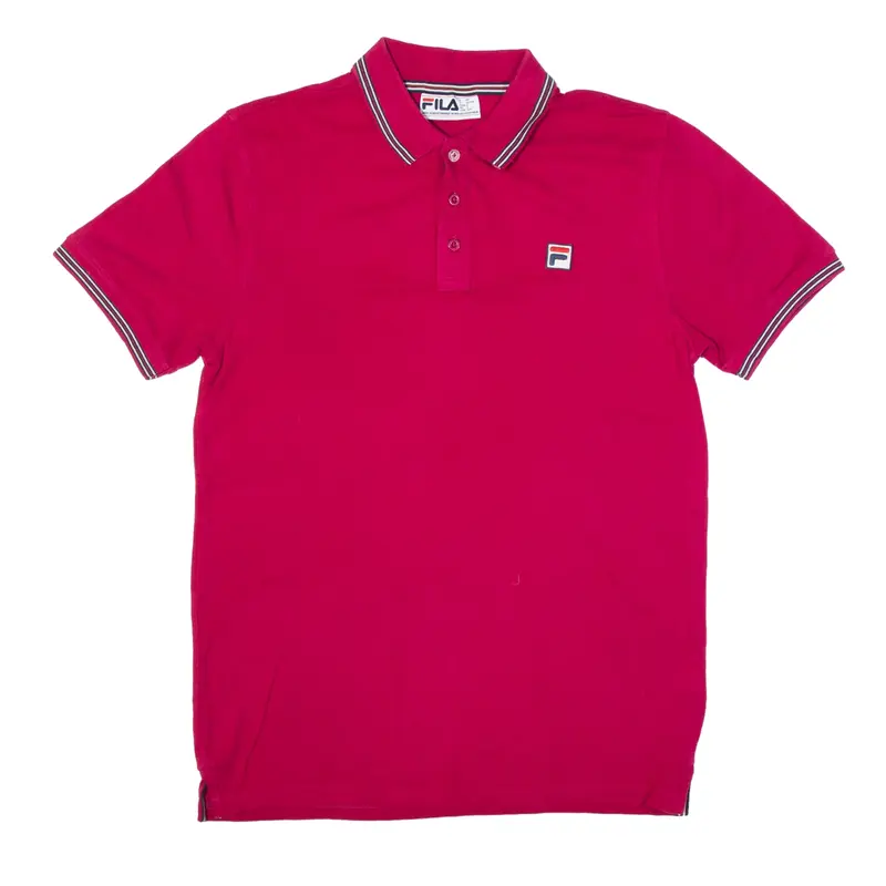 FILA Polo Shirt Pink Short Sleeve Mens S