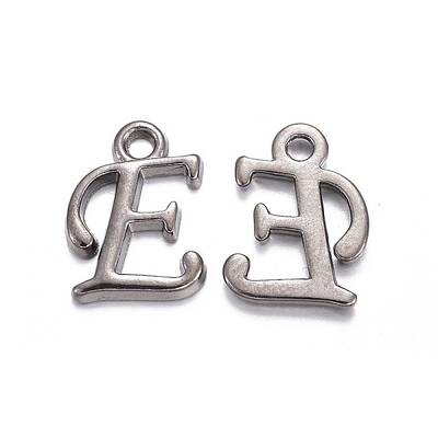 Gunmetal Plated Alloy Letter Pendants