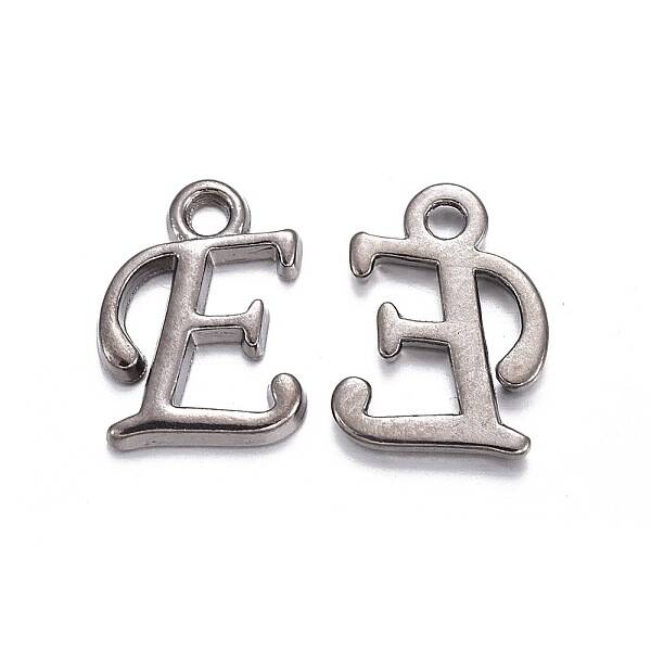 Gunmetal Plated Alloy Letter Pendants