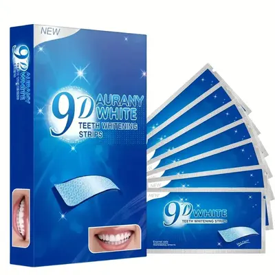 9D Teeth Brightening Strips, 7/14/21/42 Pairs Deep Cleaning Teeth Strips, Teeth Brightener Strips, Daily Oral Care Products f...