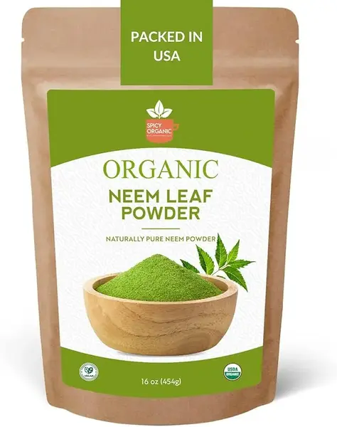 Neem Powder – 4 oz. - Certified USDA Organic -Non-GMO - Fresh Dried Neem Leaves Powder for Healthy Hair and Skin - Azadirac...
