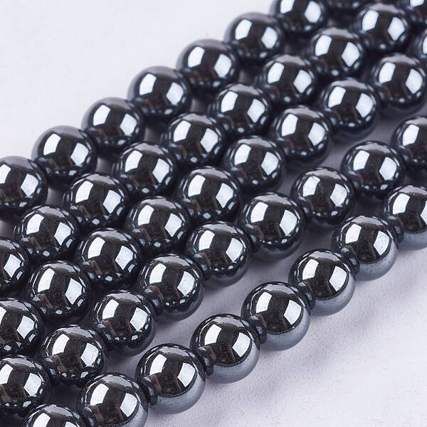 Non-Magnetic Synthetic Hematite Beads Strands