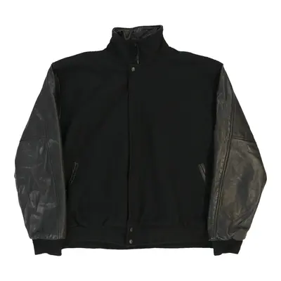 Identity Varsity Jacket - 2XL Black Wool Blend