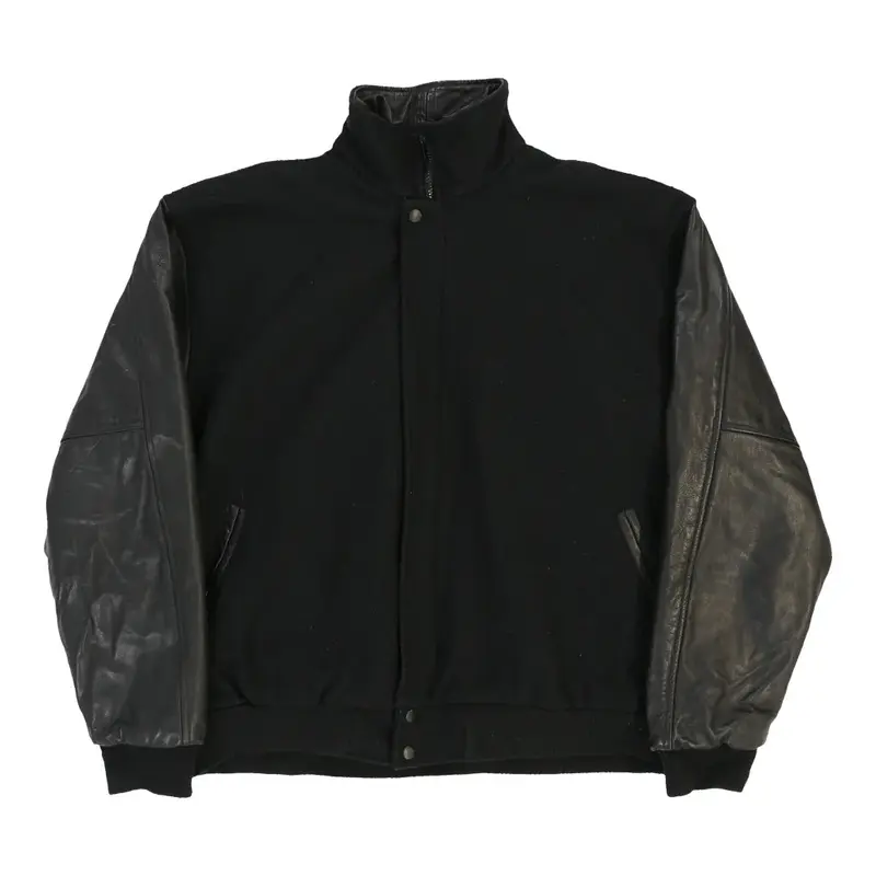 Identity Varsity Jacket - 2XL Black Wool Blend