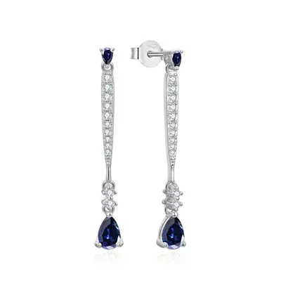 Beneto Elegant Drop Earrings with Zirconia AGUP3300DB