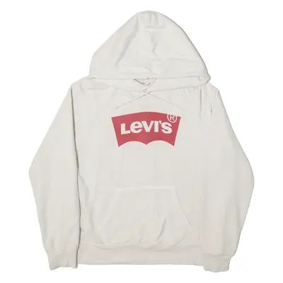 LEVI'S Mens White Hoodie S