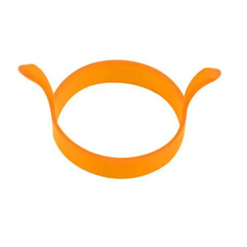 Silicone Non Stick Fantastic Egg Pancake Maker Ring Kitchen Baking Omelet Molds Flip Cooker Egg Ring Mold | style: Orange
