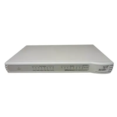 3C16791A-UK 3Com OfficeConnect 8 x RJ-45 Ports 10/100Base-TX Dual Speed Fast Ethernet Network Switch