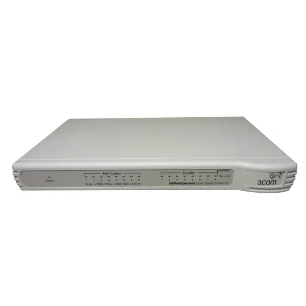3C16791A-UK 3Com OfficeConnect 8 x RJ-45 Ports 10/100Base-TX Dual Speed Fast Ethernet Network Switch