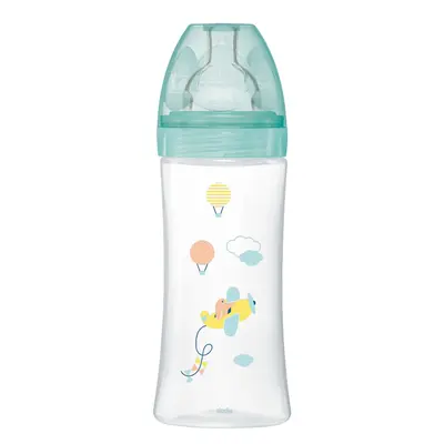 Dodie Anti-Colic Feeding Bottle Plate Teat - +6 Months - 3 Course - Airplane - 330ml