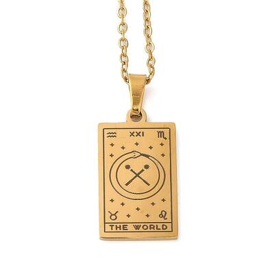Tarot Theme 304 Stainless Steel Pendant Nacklaces For Women