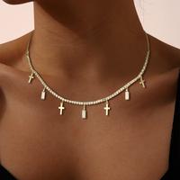 MEIITRUE 14K Gold Plated Cross Pendant Necklace for Women, Dainty Cubic Zirconia Charm Necklace, Perfect Jewelry Gift for Gir...