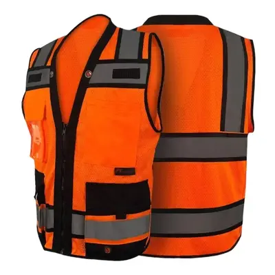 Orange Surveyor Superior Vest With Rear Tablet Pocket