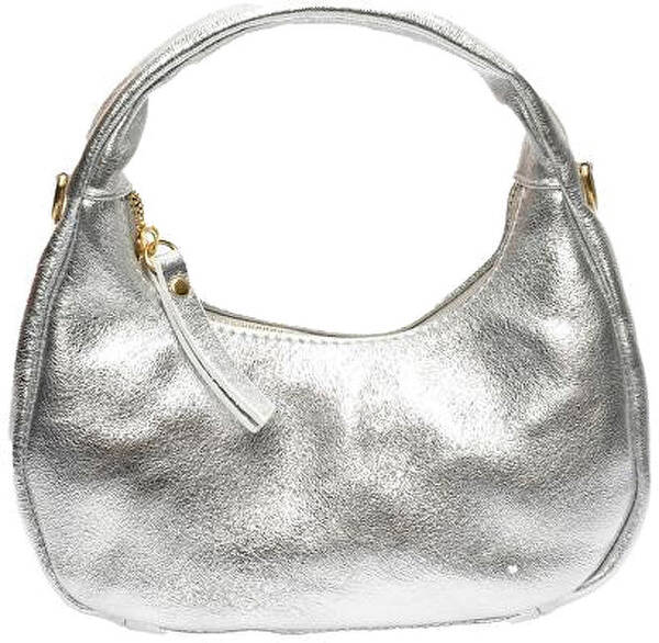 Anna Luchini Borsa A Mano In Pelle Da Donna argentata