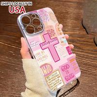 A Transparent TPU Phone Case Featuring a Design of a Cross And Jesus, Providing Full Protection for The Phone Against Drops A...
