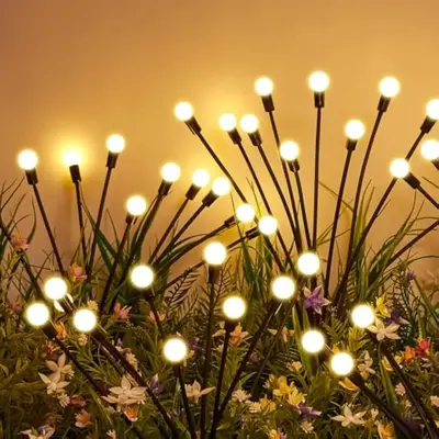 Solar Garden Lights, 4 Pack 40 LED New Upgraded Solar Lights Outdoor, Solar Swaying Lights Waterproof, Garden Decorations Lig...