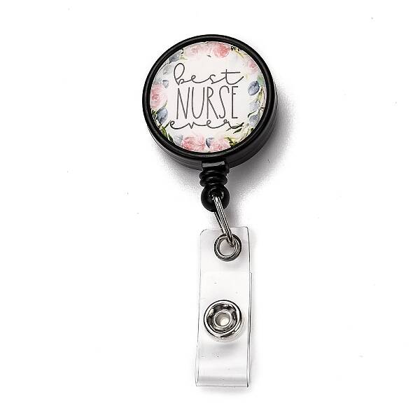 Flat Round ABS Plastic Badge Reel
