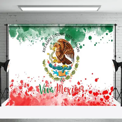 Eagle Viva Mexico Flag Independence Day Backdrop