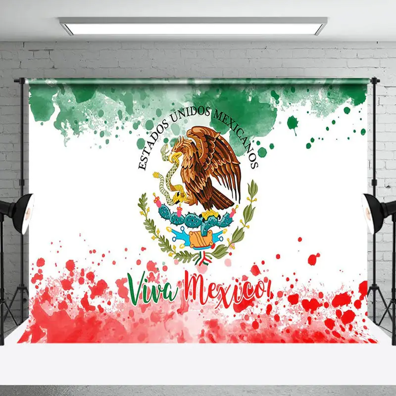 Eagle Viva Mexico Flag Independence Day Backdrop