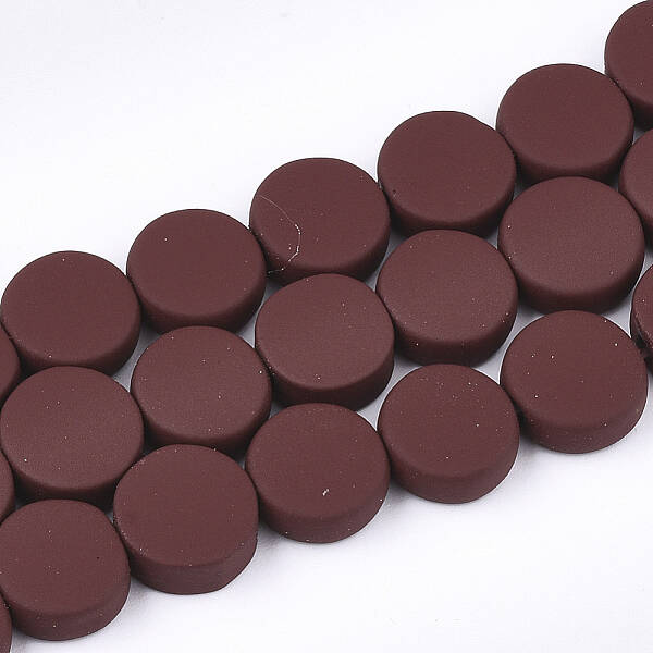 Spray Painted Non-magnetic Synthetic Hematite Beads Strands
