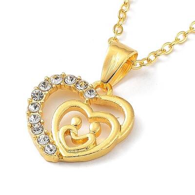 Alloy with Clear Cubic Zirconia Pendant Necklace for Women
