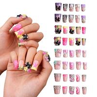 Cute Duckbill Design Press on Fake Nails, 10pcs/set Fashion Press on Nails & Jelly Tape & Nail File for Acrylic Nail Extensio...
