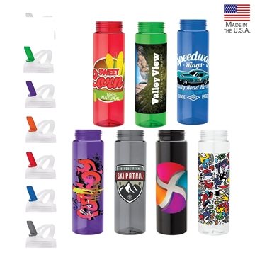 72 Customized Newport 25 oz PET Bottle with Flip Spout - USA Made ...